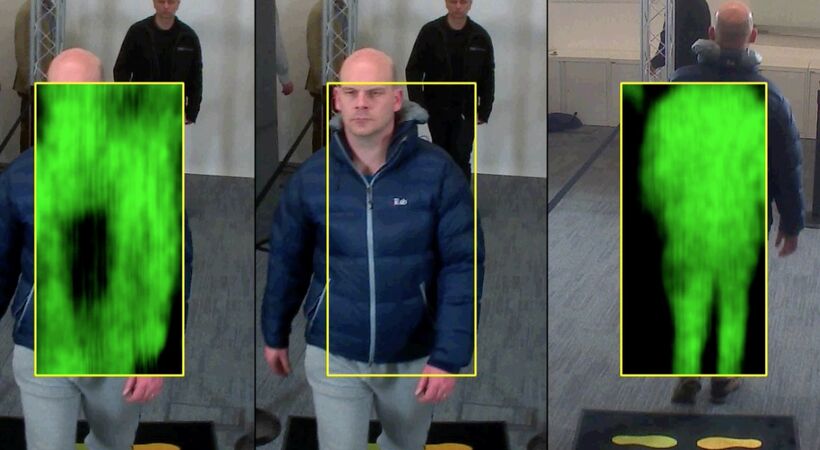 People screening camera can detect hidden objects