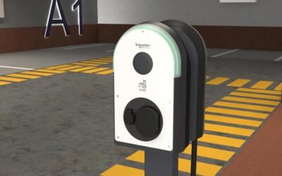 Connected EV charging station for commercial buildings