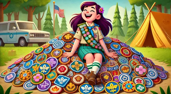 More badges than a girl scout!
