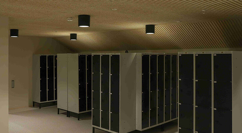 Glamox smart lights control heating in elite athletics school