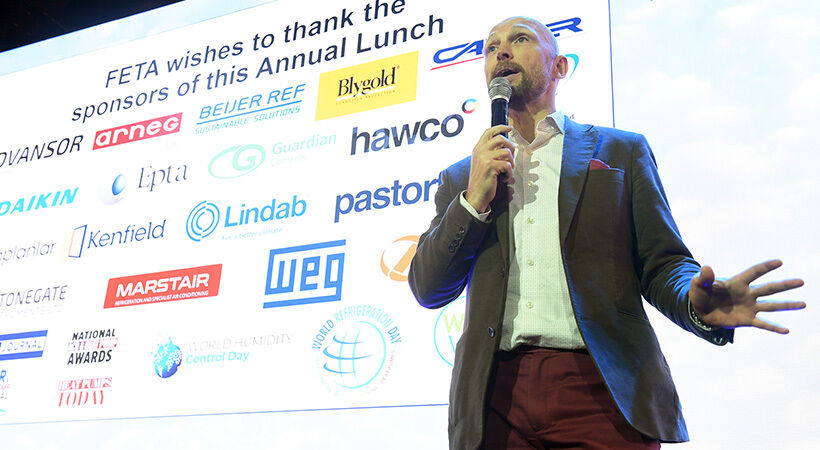 Matt Dawson MBE entertains guests at FETA annual luncheon