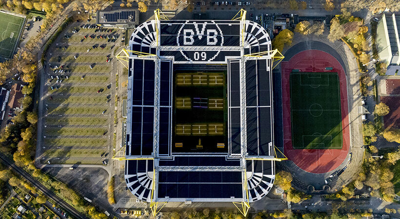 World’s largest stadium solar roof delivers early win for Borussia Dortmund