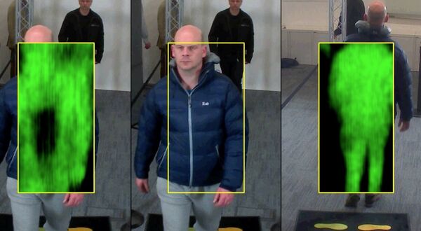 People screening camera can detect hidden objects