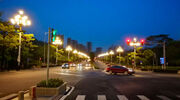 Smart LED street lights in Guangzhou, China.